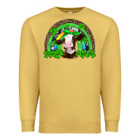 Antique Gold st patricks cow rainbow Premium Sweatshirt - Artiststas