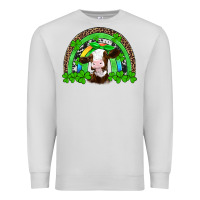 Dove Grey st patricks cow rainbow Premium Sweatshirt - Artiststas