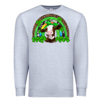 Heather Grey st patricks cow rainbow Premium Sweatshirt - Artiststas