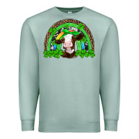Seafoam st patricks cow rainbow Premium Sweatshirt - Artiststas