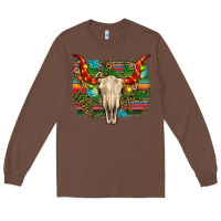 Chestnut western christmas bull skull Long Sleeve Tee - RanaPortraitStore