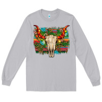 Moon Dust western christmas bull skull Long Sleeve Tee - RanaPortraitStore