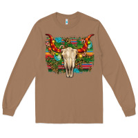 Toasted Coconut western christmas bull skull Long Sleeve Tee - RanaPortraitStore