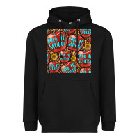 Black back to school with apple seamless pattern Heavyweight Hoodie - BundleAndBundleShop