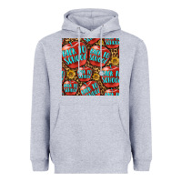 Heather Grey back to school with apple seamless pattern Heavyweight Hoodie - BundleAndBundleShop