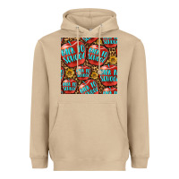 Mushroom back to school with apple seamless pattern Heavyweight Hoodie - BundleAndBundleShop