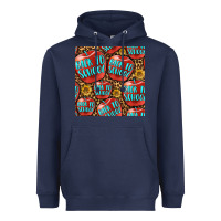 Navy back to school with apple seamless pattern Heavyweight Hoodie - BundleAndBundleShop