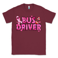 Burgundy breast cancer bus driver Classic Tee - texasbilliewilder