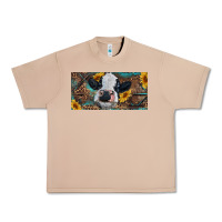 Burro Baby cow with sunflower and leopard Urban Heavy Tee - RanaPortraitStore
