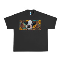 Pigment Black Baby cow with sunflower and leopard Urban Heavy Tee - RanaPortraitStore