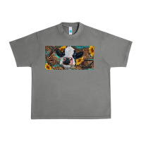 Tornado Baby cow with sunflower and leopard Urban Heavy Tee - RanaPortraitStore