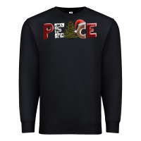 Black peace christmas Premium Sweatshirt - AdoDesignShop