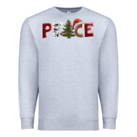 Heather Grey peace christmas Premium Sweatshirt - AdoDesignShop