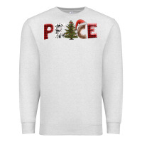 Oatmeal Heather peace christmas Premium Sweatshirt - AdoDesignShop