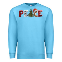 Ocean Blue peace christmas Premium Sweatshirt - AdoDesignShop