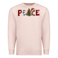 Pale Pink peace christmas Premium Sweatshirt - AdoDesignShop