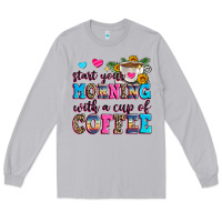 Moon Dust start your morning with a cup of coffee Long Sleeve Tee - Zillion Design Studio