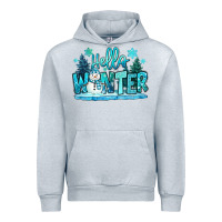 Heather Grey hello winter snowman Urban Hoodie - MaliasSmallBusiness
