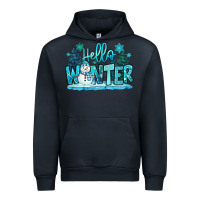 Navy hello winter snowman Urban Hoodie - MaliasSmallBusiness