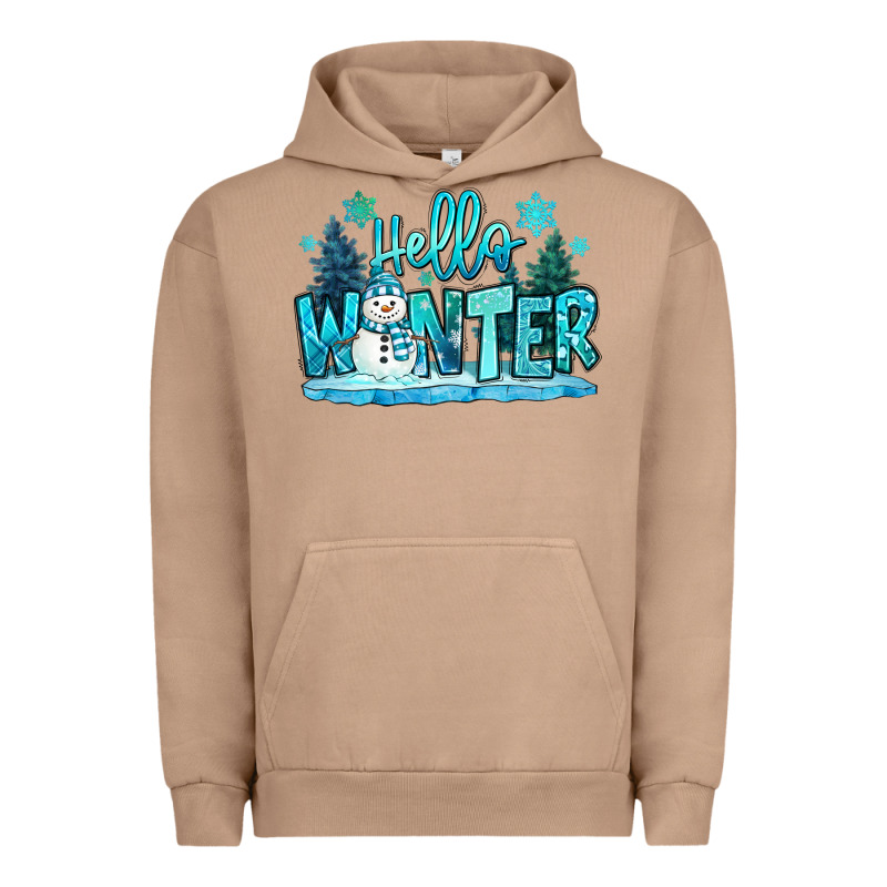 Hello Winter Snowman Urban Hoodie by MaliasSmallBusiness | Teevron