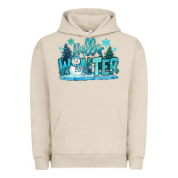 Pigment French Oak hello winter snowman Urban Hoodie - MaliasSmallBusiness