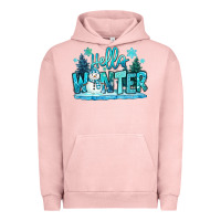 Pigment Salmon hello winter snowman Urban Hoodie - MaliasSmallBusiness