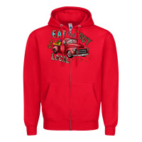 Red eat fresh buy local Zipper Hoodie - CowhideDigitalArt