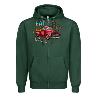 Sports Green eat fresh buy local Zipper Hoodie - CowhideDigitalArt