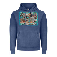 Vintage Denim cross western background Vintage Hoodie - AdoDesignShop