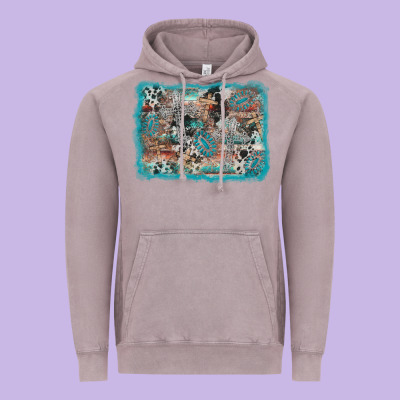 Cross Western Background Vintage Hoodie Designed By Adodesignshop