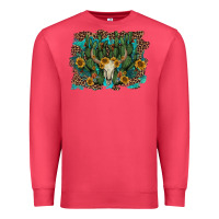 Cardinal leopard bull skull cactus sunflowers Premium Sweatshirt - AdoDesignShop