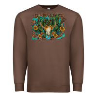Chestnut leopard bull skull cactus sunflowers Premium Sweatshirt - AdoDesignShop
