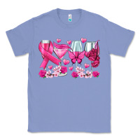 Colony Blue breast cancer wine glasses Classic Tee - texasbilliewilder