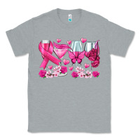 Heather Grey breast cancer wine glasses Classic Tee - texasbilliewilder