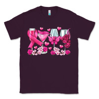 Plum breast cancer wine glasses Classic Tee - texasbilliewilder