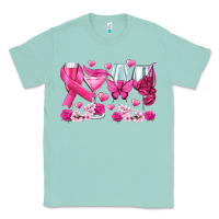Seafoam breast cancer wine glasses Classic Tee - texasbilliewilder