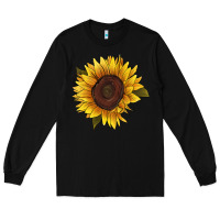 Black sunflower Long Sleeve Tee - RanaPortraitStore