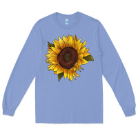 Colony Blue sunflower Long Sleeve Tee - RanaPortraitStore