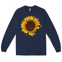 Navy sunflower Long Sleeve Tee - RanaPortraitStore