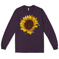 Plum sunflower Long Sleeve Tee - RanaPortraitStore