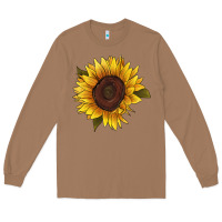Toasted Coconut sunflower Long Sleeve Tee - RanaPortraitStore