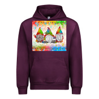 Mauve Wine christmas lights gnome Urban Hoodie - MaliasSmallBusiness