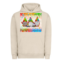 Pigment French Oak christmas lights gnome Urban Hoodie - MaliasSmallBusiness