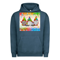 Pigment Midnight Navy christmas lights gnome Urban Hoodie - MaliasSmallBusiness