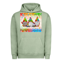 Pigment Oil Green christmas lights gnome Urban Hoodie - MaliasSmallBusiness