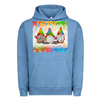 Pigment Pebble Blue christmas lights gnome Urban Hoodie - MaliasSmallBusiness