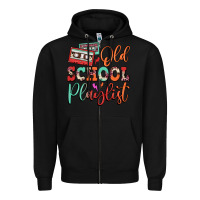 Black old school playlist cassette Zipper Hoodie - FaDigitalArtStudio