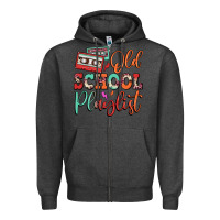 Charcoal Heather old school playlist cassette Zipper Hoodie - FaDigitalArtStudio