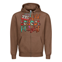 Chestnut old school playlist cassette Zipper Hoodie - FaDigitalArtStudio