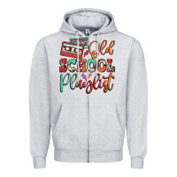 Heather Grey old school playlist cassette Zipper Hoodie - FaDigitalArtStudio